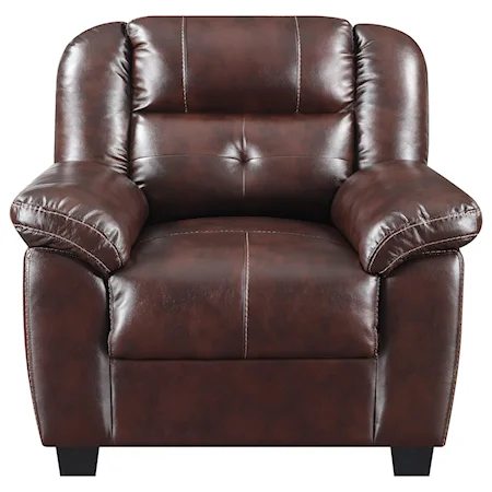 Casual Faux Leather Chair